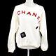 Chanel Round Neck Long Sleeve Tops Sweatshirt White Authentic G03838