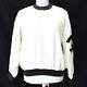 Chanel Round Neck Side Cc Long Sleeve Tops White Black Authentic Ak33227g