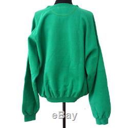 CHANEL SAISON 01 #XL Round Neck Long Sleeve Tops Sweatshirt Green JZ00815