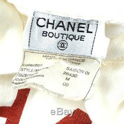 CHANEL Saison01 #M Long Sleeve Tops Sweatshirt Hoody White Authentic GS01849