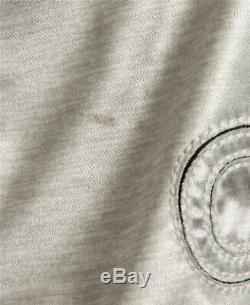 CHANEL Silver Metallic CC LOGO Wide Neck Long Sleeve Drawstring Top 10-42 NEW