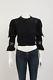 Chanel Vtg Black Open Knit Crochet Button Ruffle Long Sleeve Cardigan Top 2/34