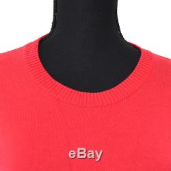 CHANEL Vintage CC Logos Button Long Sleeve Tops Red #36 Authentic AK36838k