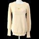 Chanel Vintage Cc Logos Long Sleeve Sweater Knit Tops Ivory Y03039c