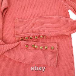 CHANEL Vintage CC Logos Long Sleeve Tops Pink #40 Y02178j