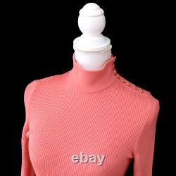 CHANEL Vintage CC Logos Long Sleeve Tops Pink #40 Y02178j