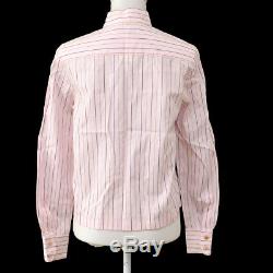CHANEL Vintage CC Logos Long Sleeve Tops Shirt Pink #38 Authentic AK36825d