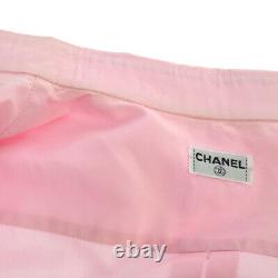 CHANEL Vintage CC Logos Long Sleeve Tops Shirt Pink Authentic AK37963c
