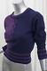 Chanel Womens Navy+purple Cashmere Striped Long-sleeve Crewneck Sweater Top S