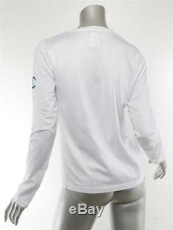 CHANEL Womens White Cotton Flag PARIS-DALLAS Long Sleeve T-Shirt Top M NEW