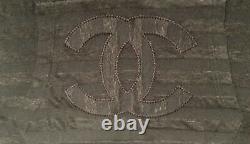 CHANEL hoodie TOP huge CC logo stitched on front kangaroo pouch Fr 36 oversized