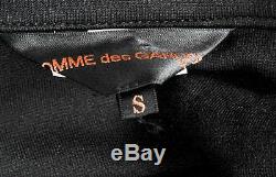 COMME DES GARCONS Womens Black Knit Long-Sleeve Asymmetrical Top Shirt S NEW