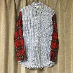 COMME des GARCONS SHIRT Switching Plaid Long-Sleeved Shirt Men's Tops Size M