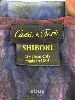 Carter & Teri Shibori Womens Tie Dye Designer Silk Jacket Art Lagenlook $1,500