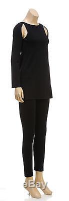 Celine Black Cut Out Long Sleeve Knit Top (Size S)