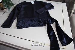 Celine Blouse Cady Long Sleeve Asymmetrical Tie Top Jacket $2250 FR40 L 90% OFF