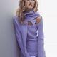 Celine Phoebe Philo 2017 Cut Out Lilac Long Sleeve Top Blouse Size 40 Nwt $2400