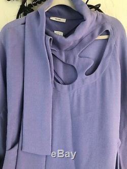 Celine Phoebe Philo 2017 Cut Out Lilac Long Sleeve Top Blouse Size 40 NWT $2400