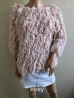 Chanel 18p Pink Fringe Detail Blouse Top Fr36 Us4