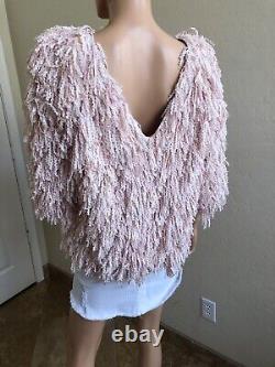 Chanel 18p Pink Fringe Detail Blouse Top Fr36 Us4