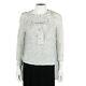 Chanel 2018 Shirt Tweed White & Black Long-sleeve Top Cc Us 2 34