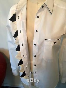 Chanel Blouse Black And White Top Shirt Size 40 Long Sleeve