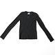 Chanel Cc Top Us 4 36 Black Long Sleeve Shirt Buttons Logo 2005 05c