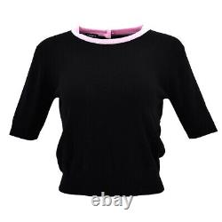 Chanel Ensemble Cardigan Short Sleeve Top Black 183002