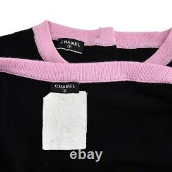 Chanel Ensemble Cardigan Short Sleeve Top Black 183002