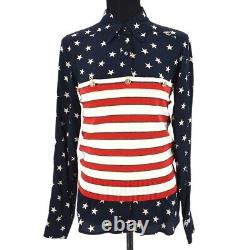Chanel Long Sleeve Shirt Tops Navy 08P #34 99883