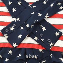 Chanel Long Sleeve Shirt Tops Navy 08P #34 99883