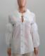 Chanel White Textured Cotton Lace Ruffle Long Sleeve Blouse/top Size 38