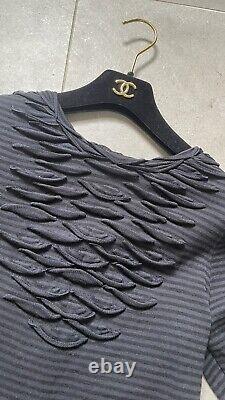 Chanel navy Stripe top in size Small