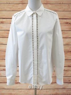 Chloe White Wardrobe Shirt Top Milk Cotton Size 40 Long Sleeve Blouse NEW