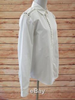 Chloe White Wardrobe Shirt Top Milk Cotton Size 40 Long Sleeve Blouse NEW