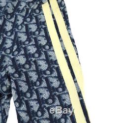 Christian Dior #38 Trotter Pattern Long Sleeve Zip Up Tops Cardigan Blue AK41090