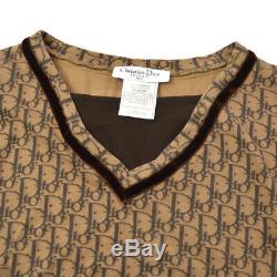 Christian Dior 5H16155940 Trotter Pattern Long Sleeve Tops Brown #38 Y04379