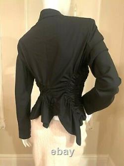 Christian Dior Boutique Paris Gathered Black zip black blazer SIZE 10