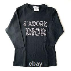 Christian Dior Galliano Vintage J'adore Dior Top Trotter Black 12 Authentic