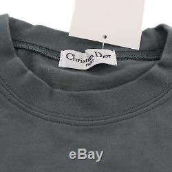 Christian Dior Logos Long Sleeves Tops Gray 100% Cotton Vintage Authentic #X68 M