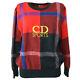 Christian Dior Sports #l I5l0302 Long Sleeve Tops Sweater Red 100% Wool Ak41311