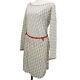 Christian Dior Trotter Long Sleeve Tops Skirt Set Brown Nylon France Auth #n375