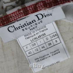 Christian Dior Trotter Long Sleeve Tops Skirt Set Brown Nylon France Auth #N375