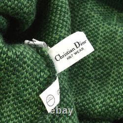 Christian Dior Trotter Pattern #L Long Sleeve Knit Tops Green Authentic Y04487