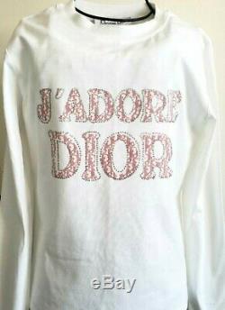 Christian Dior Vintage Boutique Paris T Shirt Top Size 44 Long Sleeve D'Adore