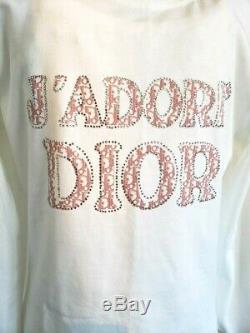 Christian Dior Vintage Boutique Paris T Shirt Top Size 44 Long Sleeve D'Adore