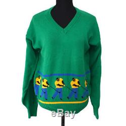 Christian Dior Vintage Logos Long Sleeve Shirt Tops Green Sweater AK31469g