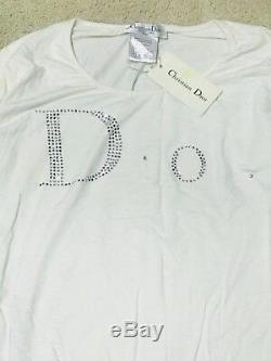 Christian Dior long sleeve top studded Dior size 8 medium NWT
