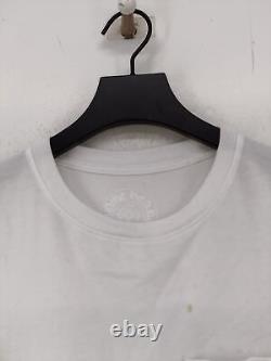 Chrome Hearts Women's Top S White 100% Cotton Long Sleeve Round Neck Basic