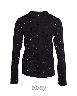 Comme des garcons Women's Embroidered Polka Dot Long Sleeve Top in Cotton in bl